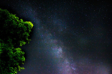 space with nebula and star