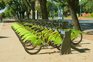 Bicycle Parking Station of the EcoBici, Free Sharing Bikes for Both Residents and Tourists of...