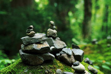 Obraz premium 参道の石積み