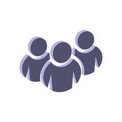 A group of people icon.Isometric and 3D view.
