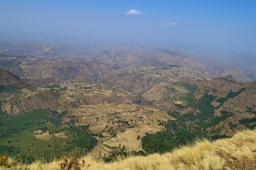 Ethiopia.Mountain Simen National Park. African rift fault.