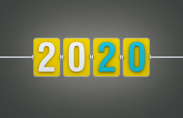 New Year 2020 Creative Design Concept - 3D Rendered Image