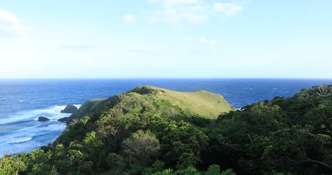 Miyakozaki promontory near the blue ocean in Amami oshima Kagoshima