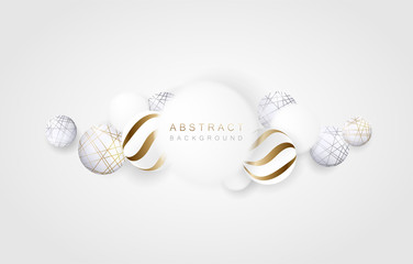 Abstract geometric shape with white or gray background. Advertisement backdrop or banner with smooth and clean elements. Creative and Modern design in EPS10 vector illustration.