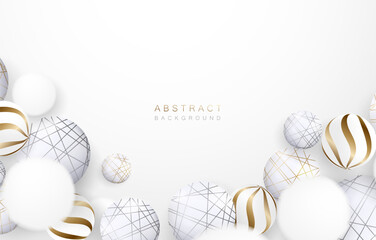 Abstract geometric shape with white or gray background. Advertisement backdrop or banner with smooth and clean elements. Creative and Modern design in EPS10 vector illustration.