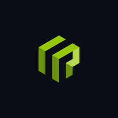 FP logo polygon geometric green