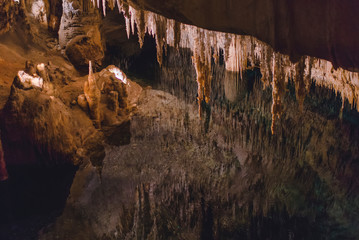 Inside a cave. Texture carved by the waters
