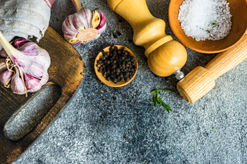 Cooking concept with spices