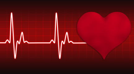 electrocardiogram heartbeat pulse heart background 