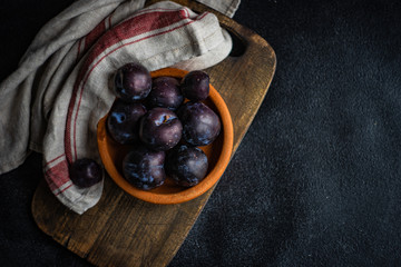 Ripe ploom fruits