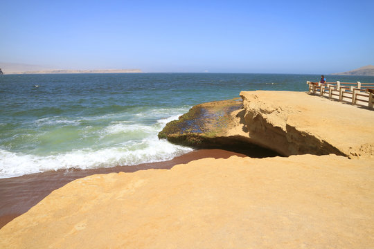 Paracas National Reserve, Where The Desert Meets The Ocean In Ica Region, Peru, South America