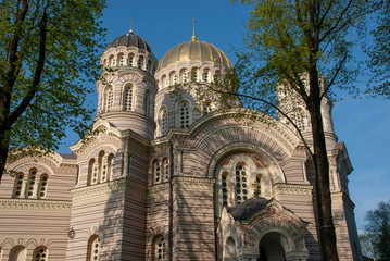 Russisch orthodoxe Geburtskathedrale in Riga, Lettland