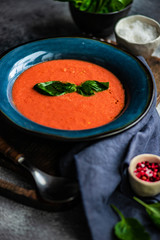Traditional spanish tomato soup Gazpacho