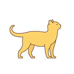 Cat. Adult elegant orange cat. Animal pet. Pussy. Vector illustration.