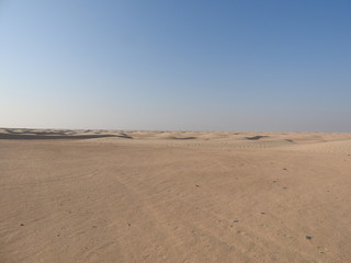 Dunes in the sahara, merzouga morocco. Golden desert dunes. Hills of the sahara. Evening in the desert. Lanscape morocco. Scenic view.