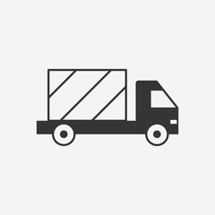 Delivery truck icon. New trendy truck vector symbol illustration.