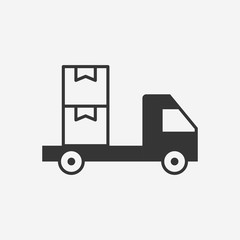 Delivery truck icon. New trendy truck vector symbol illustration.
