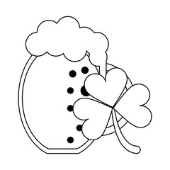 saint patricks day irish cartoon in black and white