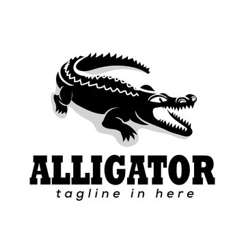 Aggressive wild crocodile logo design inspiration
