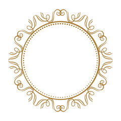 Vector decorative vintage frame on a white background.