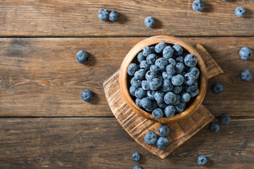 Blueberry. Healthy diet. Rustic style