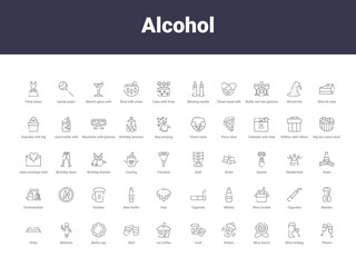 alcohol outline icons