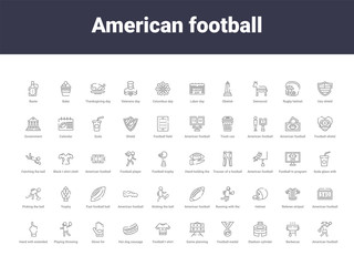 american football outline icons