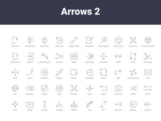 arrows 2 outline icons