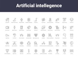 artificial intellegence outline icons