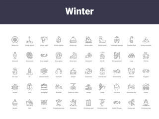 winter outline icons