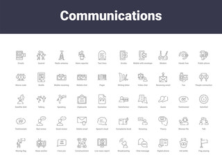 communications outline icons