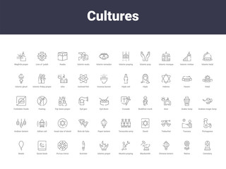 cultures outline icons