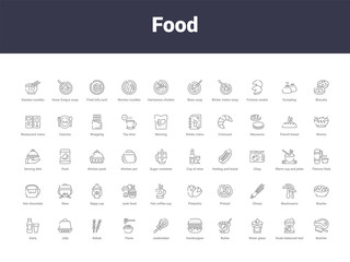 food outline icons