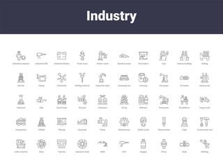 Fototapeta na wymiar industry outline icons