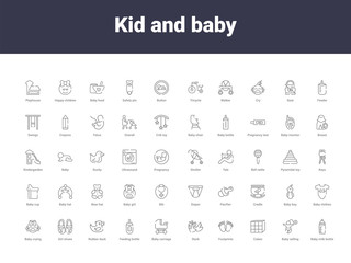 kid and baby outline icons
