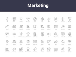 marketing outline icons