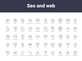 seo and web outline icons