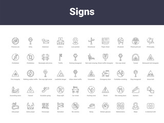 signs outline icons
