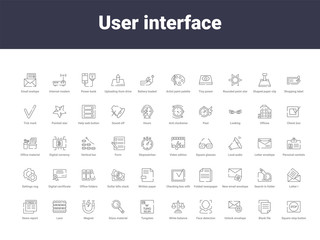 user interface outline icons