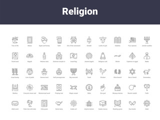 religion outline icons