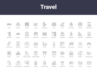 travel outline icons