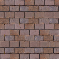 Seamless photo pattern of flat pink brick wall. Suitable for town design or game development.