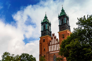 Fototapeta na wymiar Historic Basilica Peter and Paul church in Poznan