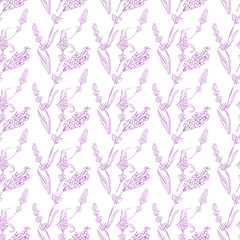Modern abstract design template with pink lavender violet pattern on purple background for textile design. Fabric texture.