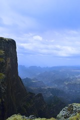 Ethiopia.Mountain Simen National Park. African rift fault.