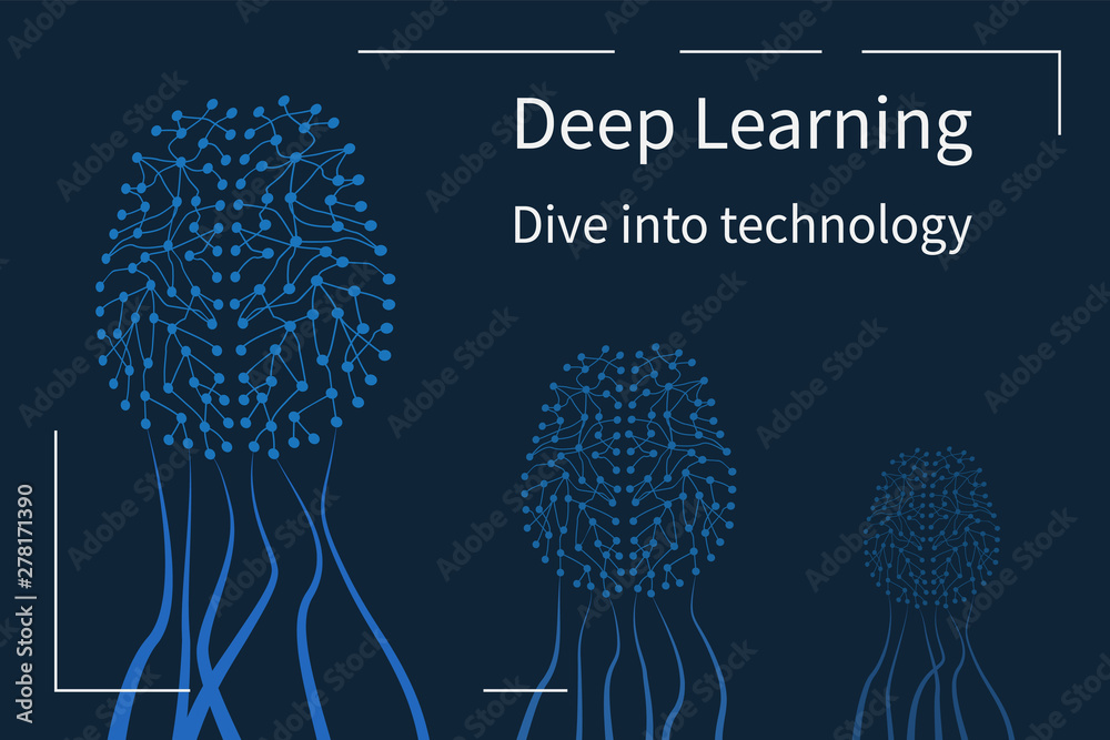 Poster artificial intelligence design concept