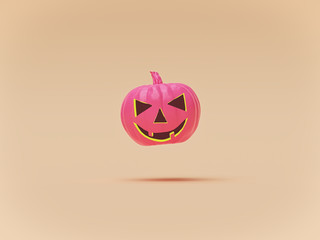 funny and cute Jack O Lantern. 3d rendering