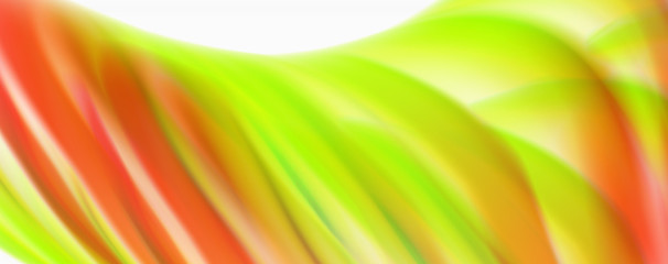 Obraz premium Modern Liquid color flow on white - colorful flow poster. Techno Wave Liquid shape in white color background. Design for your design project