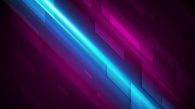 Futuristic blue purple hi-tech abstract motion background with geometric shapes. Technology design. Seamless looping. Video animation Ultra HD 4K 3840x2160