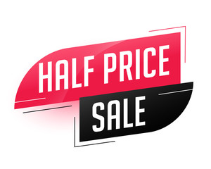 half price sale abstract template